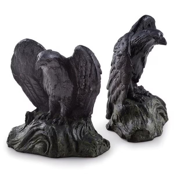 Bey-Berk International R10P Resin Cast Eagle Bookends with Antique Gold & Patina Finish; Brown, Bey Berk International, Mfr#: R10P